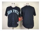 mlb jerseys seattle mariners blank dk.blue[2014 new]