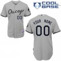 Customized Chicago White Sox Jersey Grey Road Cool Base Baseball