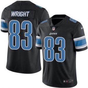 Mens Nike Detroit Lions #83 Tim Wright Limited Black Rush NFL Jersey