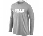 Nike Buffalo Bills Authentic font Long Sleeve T-Shirt Grey
