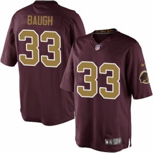 Mens Nike Washington Redskins #33 Sammy Baugh Limited Burgundy Red Gold Number Alternate 80TH Anniversary NFL Jersey