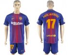 2017-18 Barcelona 17 PACO ALCARCER Home Soccer Jersey