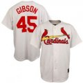 mlb st.louis cardinals #45 gibson white