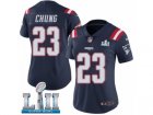 Women Nike New England Patriots #23 Patrick Chung Limited Navy Blue Rush Vapor Untouchable Super Bowl LII NFL Jersey