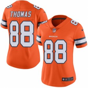 Women\'s Nike Denver Broncos #88 Demaryius Thomas Limited Orange Rush NFL Jersey