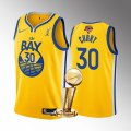 Warriors #30 Stephen Curry Yellow Nike 2022 Finals Champions Swingman Jersey