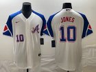 Braves # 10 Chipper Jones White Nike 2023 City Connect Cool Base Jersey