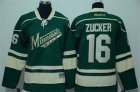 Youth Minnesota Wild #16 Jason Zucker Green Stitched NHL Jersey