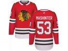 Mens Adidas Chicago Blackhawks #53 Brandon Mashinter Authentic Red Home NHL Jersey