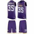 Mens Nike Minnesota Vikings #35 Marcus Sherels Limited Purple Tank Top Suit NFL Jersey