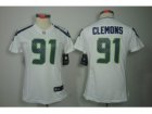 Nike Women Seattle Seahawks #91 Chris Clemons white Jerseys