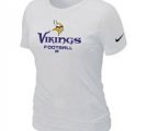 Women Minnesota Vikings White T-Shirt