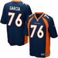 Mens Nike Denver Broncos #76 Max Garcia Game Navy Blue Alternate NFL Jersey