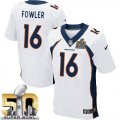 Nike Denver Broncos #16 Bennie Fowler White Super Bowl 50 Men Stitched NFL New Elite Jersey