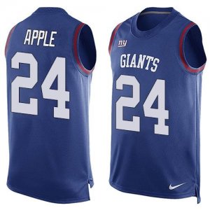 Nike New York Giants #24 Eli Apple Royal Blue Team Color Mens Stitched NFL Limited Tank Top Jersey