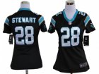 Nike Women Carolina Panthers #28 Jonathan Stewart Black jerseys