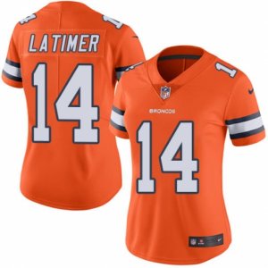 Women\'s Nike Denver Broncos #14 Cody Latimer Limited Orange Rush NFL Jersey