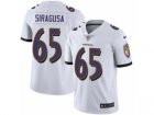 Mens Nike Baltimore Ravens #65 Nico Siragusa White Vapor Untouchable Limited Player NFL Jersey