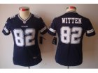 Nike Women Dallas cowboys #82 Witten blue Limited Jerseys