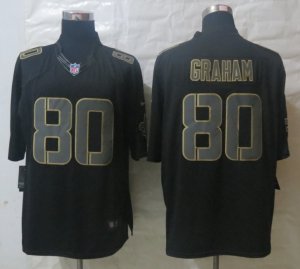 Nike New Orleans Saints #80 Graham Black Jerseys(Impact Limited)