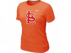 Women MLB St.Louis Cardinals Heathered Orange Nike Blended T-Shirt