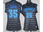 women nba oklahoma city thunder #35 durant grey[black strip]