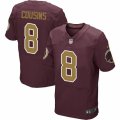 Mens Nike Washington Redskins #8 Kirk Cousins Elite Burgundy Red Gold Number Alternate 80TH Anniversary NFL Jersey