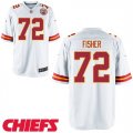 Men Kansas City Chiefs #72 Eric Fisher White Game Jersey