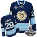 Womens Reebok Pittsburgh Penguins #29 Marc-Andre Fleury Premier Navy Blue Third Vintage 2016 Stanley Cup Champions NHL Jersey
