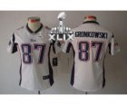 2015 Super Bowl XLIX nike women nfl jerseys new england patriots #87 gronkowski white