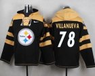 Nike Pittsburgh Steelers #78 Alejandro Villanueva Black Player Pullover NFL Hoodie