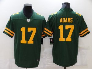 Men Green Bay Packers #17 Davante Adams Green Yellow 2021 Vapor Untouchable Stitched NFL Nike Limited Jersey