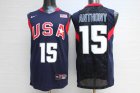 Team USA Basketball #15 Carmelo Anthony Navy Nike Stitched Jersey