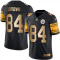 Nike Pittsburgh Steelers #84 Antonio Brown Black Mens Stitched NFL Limited Gold Rush Jersey