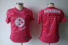 women nfl Pittsburgh Steelers #7 roethlisberger pink[2011 fem fan]