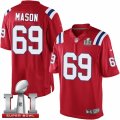 Youth Nike New England Patriots #69 Shaq Mason Elite Red Alternate Super Bowl LI 51 NFL Jersey