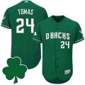 2016 Mens Arizona Diamondbacks #24 Yasmany Tomas St. Patricks Day Green Celtic Flexbase Authentic Collection Jersey