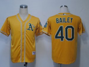 MLB Oakland Athletics #40 Bailey Yellow