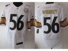Nike NFL Pittsburgh Steelers #56 Lamarr Woodley White Elite Jerseys
