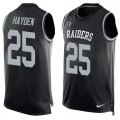 Nike Oakland Raiders #25 D.J. Hayden Black Team Color Men Stitched NFL Limited Tank Top Jersey