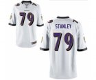 Mens Nike Baltimore Ravens #79 Ronnie Stanley Game White NFL Jersey