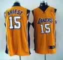 nba los angeles lakers #15 artest yellow