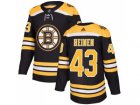 Men Adidas Boston Bruins #43 Danton Heinen Black Home Authentic Stitched NHL Jersey