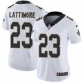 Womens Nike New Orleans Saints #23 Marshon Lattimore White Vapor Untouchable Elite Player NFL Jersey