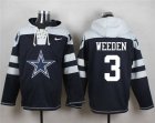 Nike Dallas Cowboys #3 Brandon Weeden Navy Blue Player Pullover Hoodie