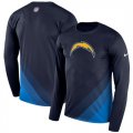 Mens Los Angeles Chargers Nike Navy Sideline Legend Prism Performance Long Sleeve T-Shirt