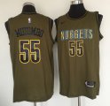 Men Nike Denver Nuggets #55 Dikembe Mutombo Green Salute to Service NBA Swingman Jersey