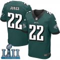 Men Nike Philadelphia Eagles #22 Sidney Jones Green 2018 Super Bowl LII Elite Jersey