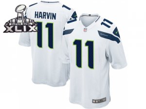 2015 Super Bowl XLIX Nike NFL Seattle Seahawks #11 harvin white Jerseys(Game)