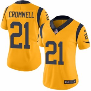 Women\'s Nike Los Angeles Rams #21 Nolan Cromwell Limited Gold Rush NFL Jersey